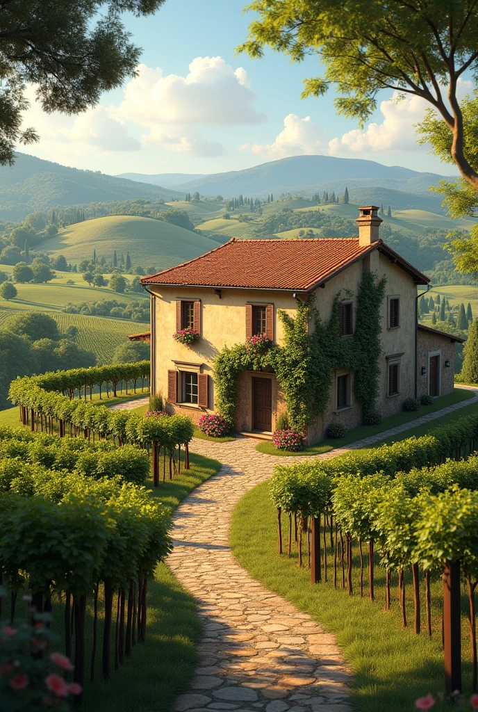 House in an Italian vineyard