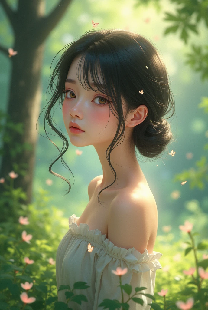 Perempuan anime tanpa maenggunakan pakaian