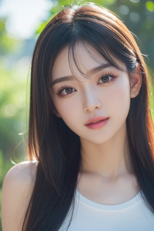(8k, RAW photo, photorealistic:1.25) ,( lipgloss, eyelashes, gloss-face, glossy skin, best quality, ultra highres, depth of field, chromatic aberration, caustics, Broad lighting, natural shading,Kpop idol) looking at viewer with a serene and goddess-like happiness, Verry big breasts, huge 