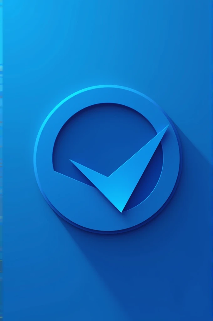 Blue gradient round logo with a cut-like design on the center
