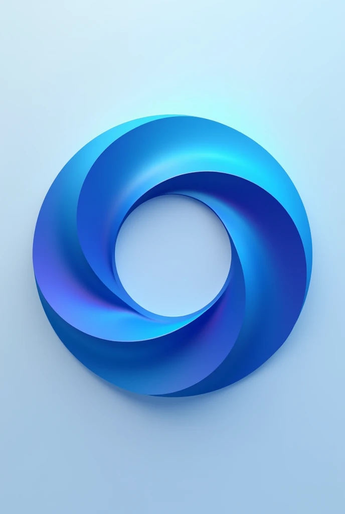 Blue gradient round company logo construction