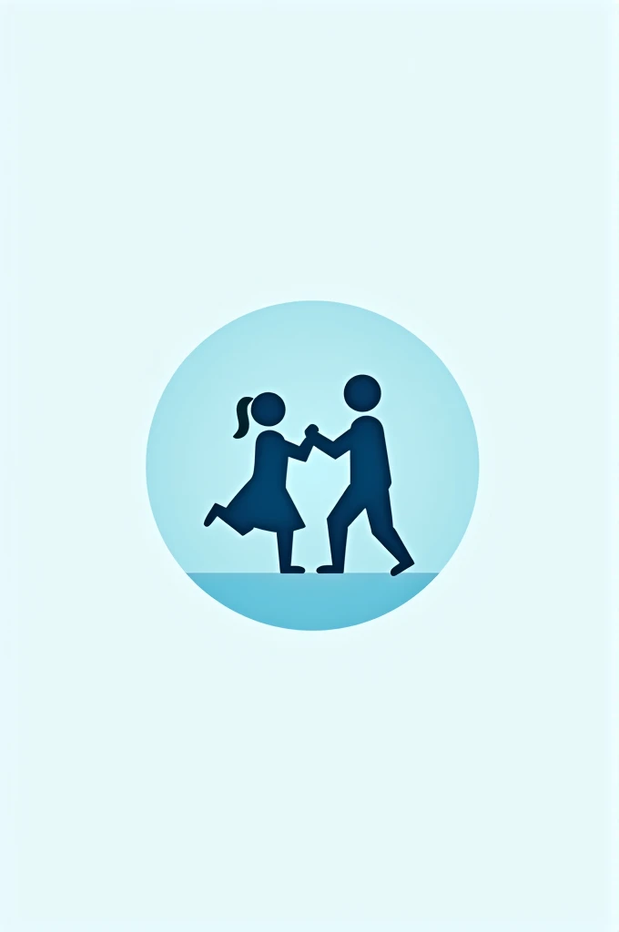 Logo mark help each other blue construction