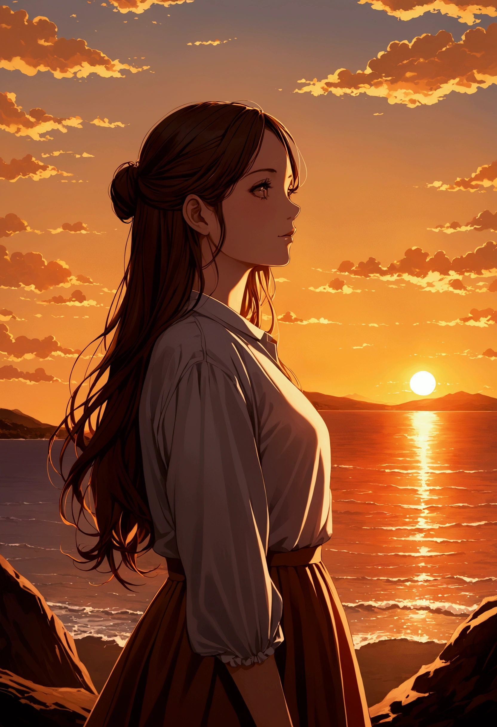 Girl in the sunset 