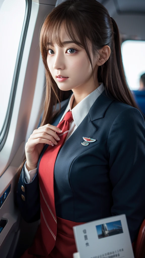 Super detailed, High resolution, Super detaileded, highest quality, wonderful, highest quality,Integrated 8K wallpaper, cinematic lighting, stewardess、20-year-old、Japanese