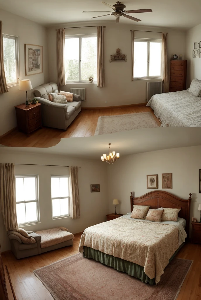 A large cozy bedroom