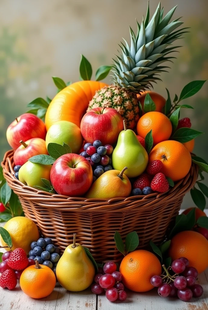 A basket of variety of fruits