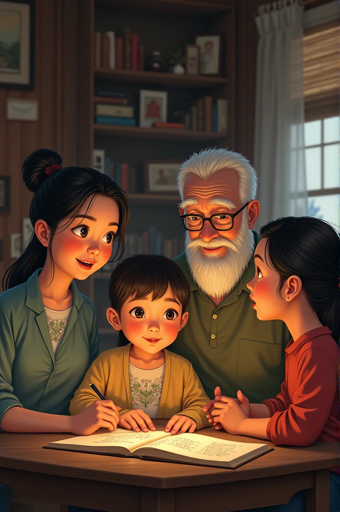Explore the idea of how stories and life experiences can be passed down from one generation to the next. How do these stories shape the younger generation?