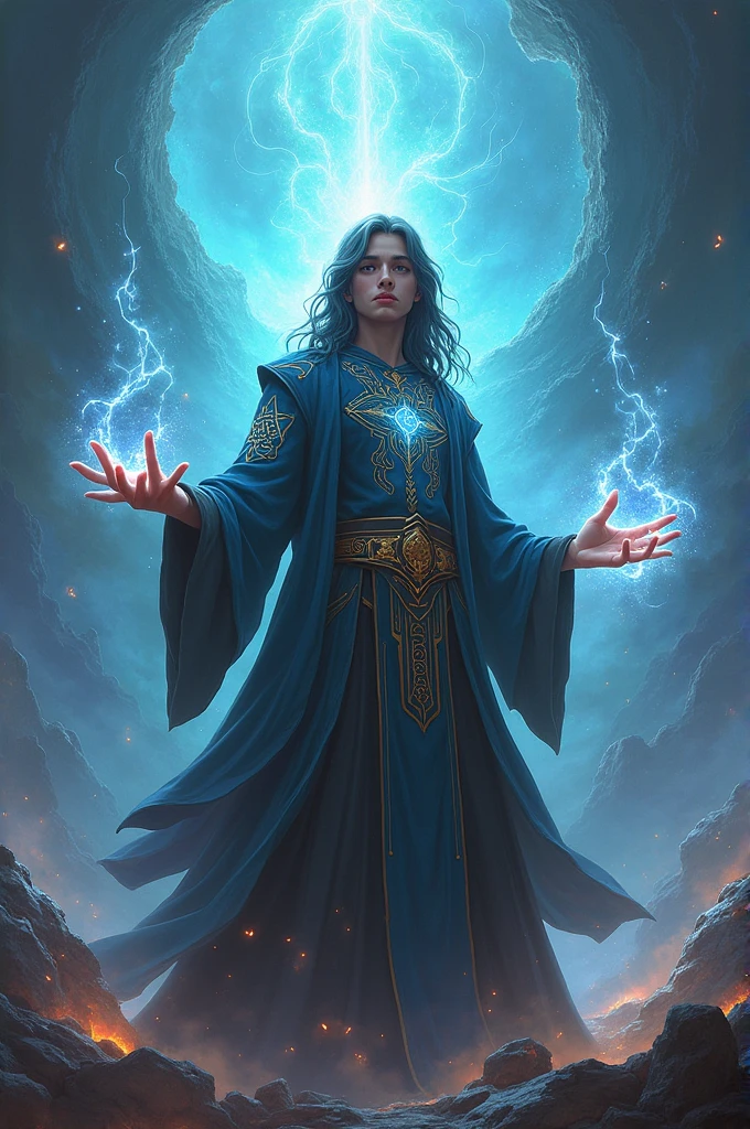 Wizard, 18 years old, 3D image
