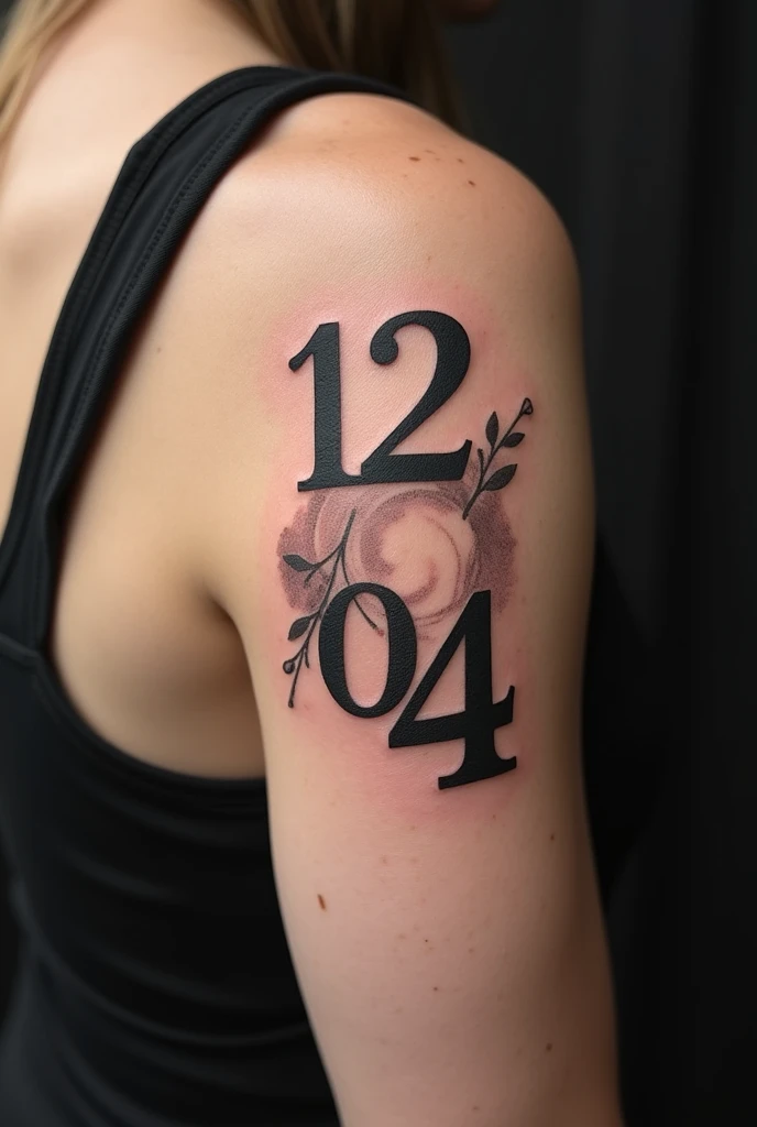 Crée moi un tatoo pour le bras avec des chiffre romain avec un certain style qui fond 12/04