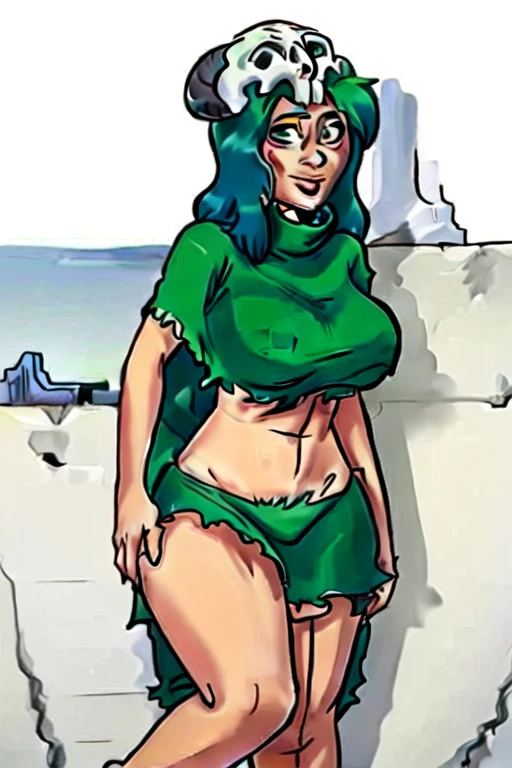 age 25, best qualityer, work of art, 1 girl, cute, mic, greeneyes, hair green, (long green cloak 1.4), facial mark, bare feet, long hair, young skull, 小柄, Flat Breast, ssmile, Nelliel Tu Odelschwank,