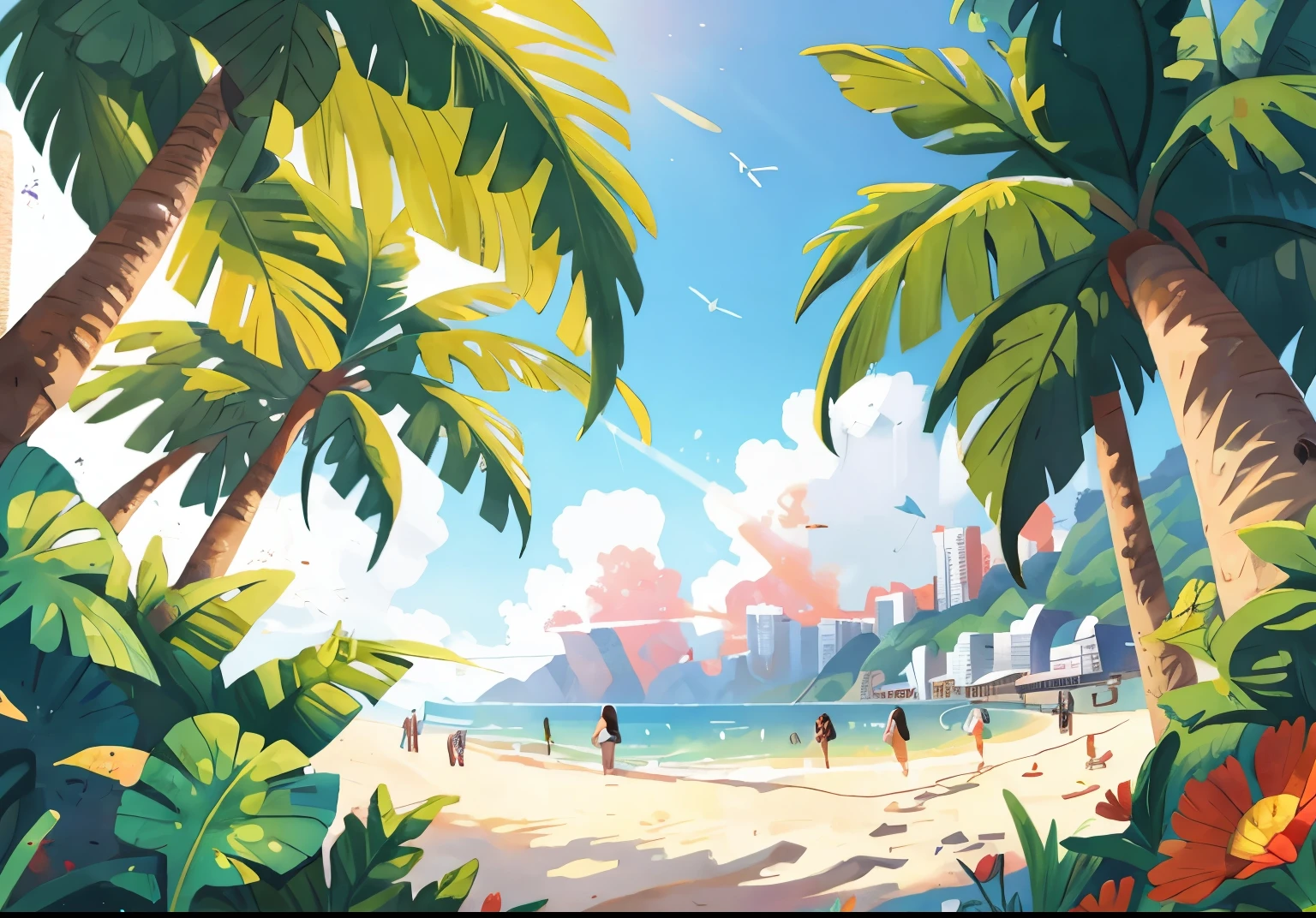 Beach in the morning