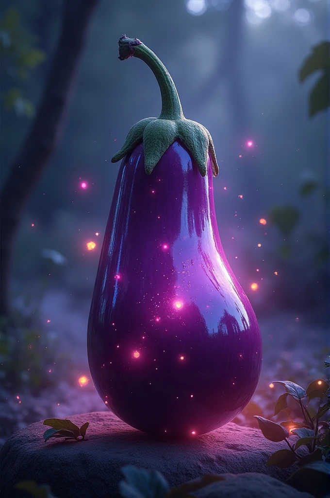 Glowing eggplant