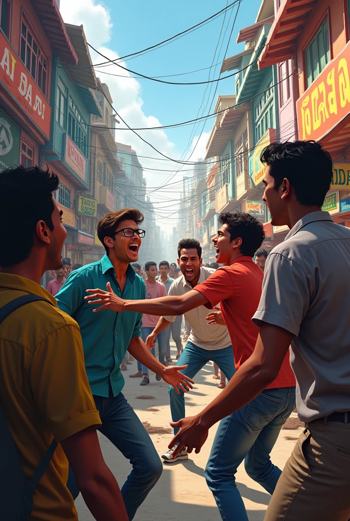 Chittagong city  where some people are throwing up the row

