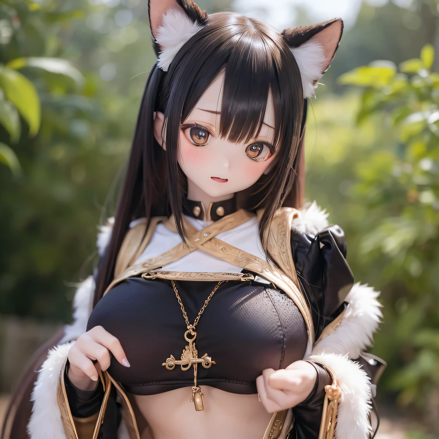 Shiba Inu girl rural scenery、Sexy pose、Super big breasts