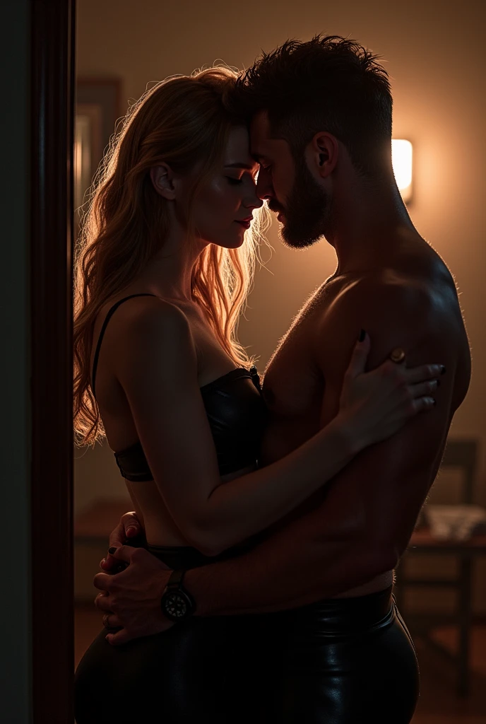 Wanda and Thor in a room at the bad Wanda with out clothes and har bobs cover har hair Thor hand at the wanda bobs a romantic time