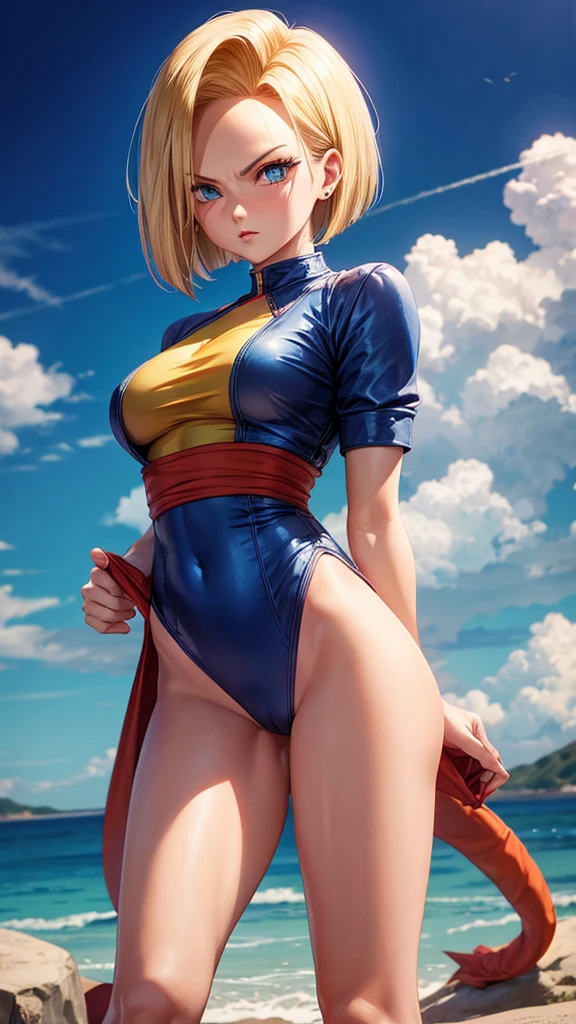 Android 18 from Dragon Ball in SM costume