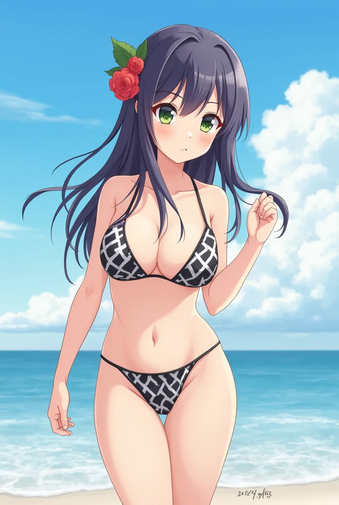 Anime girl with mei or jujutsukaisen anime a bikni