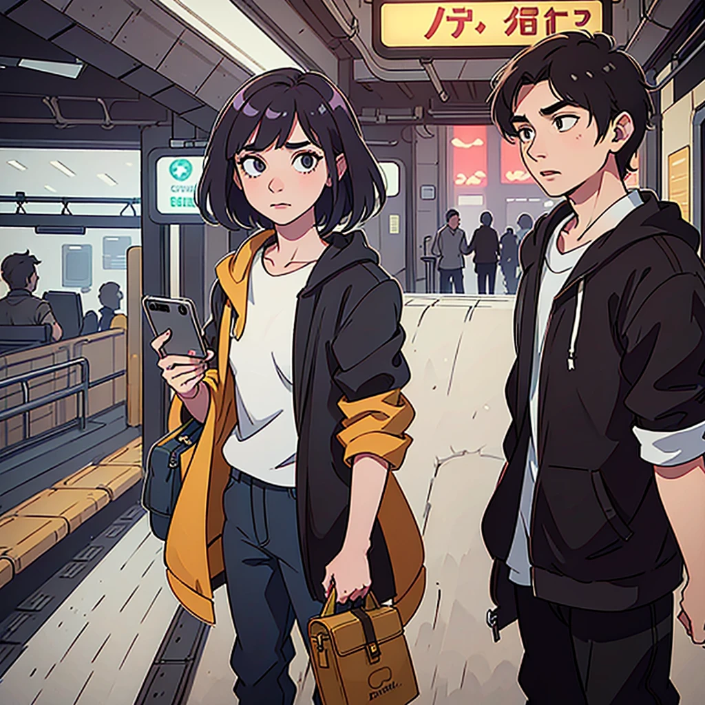 a man taking selfie at subway, 1man, realistic portrait, detailed facial features, detailed skin, subway station, train, platform, underground, electronic devices, smartphone, selfie stick, dynamic pose, dramatic lighting, cinematic composition, realistic colors, photorealistic, hyper detailed, 8k, masterpiece
