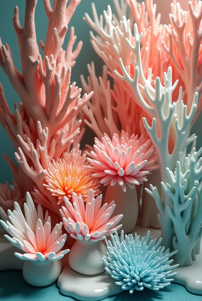 Design products for decorating a 5-star resort in the Andaman Sea islands based on the characteristics of coral.