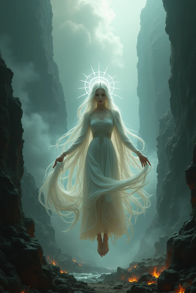 White Apsara in hell