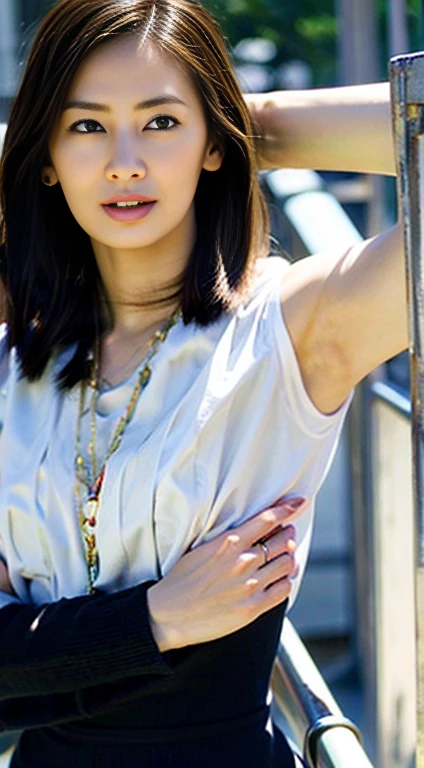 1 girl、Beautiful Model、Instagram(photoGenuineistic、High resolution:1.4)、((Puffy eyes))、Show Viewer、、whole body(8k、RAW Photos、Highest quality、masterpiece:1.2)、(Genuine、photoGenuineistic: 1.37)、(Sharp focus:1.2)、Professional Writing、Photon Mapping、Radio City、Physically Based Rendering、(Genuineスキン:1.2)、(Big Breasts)、Audience'Perspective、(Mid-length hair:1.5)、Purple eyes、 (Silver Hair:1.1)、bangs、(Street background:1.4)、alone、Upper Body、Genuine、(masterpiece:1.4)、(Highest quality:1.4)、(Glowing Skin)、Stylish girl、make、smile(skinny) 、Mouth closed、shy:1.3)、shoulder、Full Color:1.1)、Medium Bust、Sexy pose、((lingerie))、whole body写真、 ((Glasses、Upper Body裸、Nipples))、