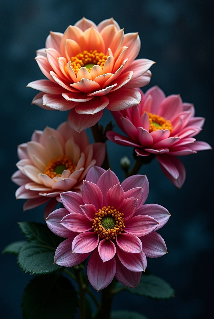 Dark colorful flowers々