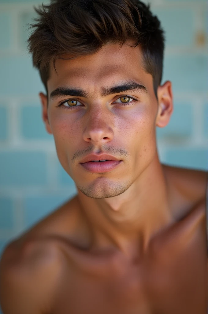 Young clean shaven 23 years old half italian and half American guy