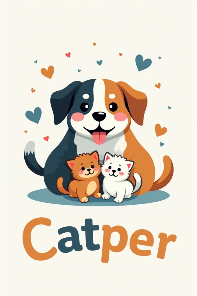 Can you make me a logo for an NGO that has cats and dogs that says "Catper"