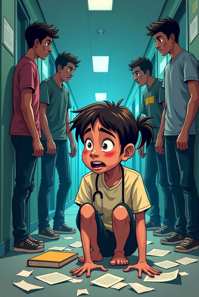 Impact of ragging on mental health in medical college - cartoon image