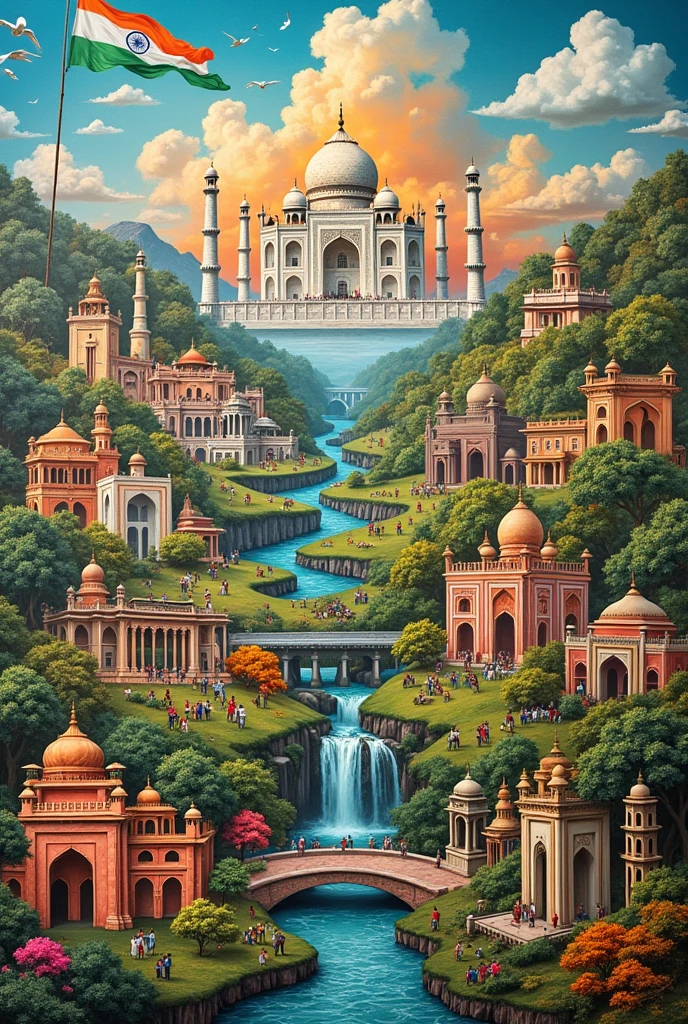 I want to create a Collage Making "India in 2047"