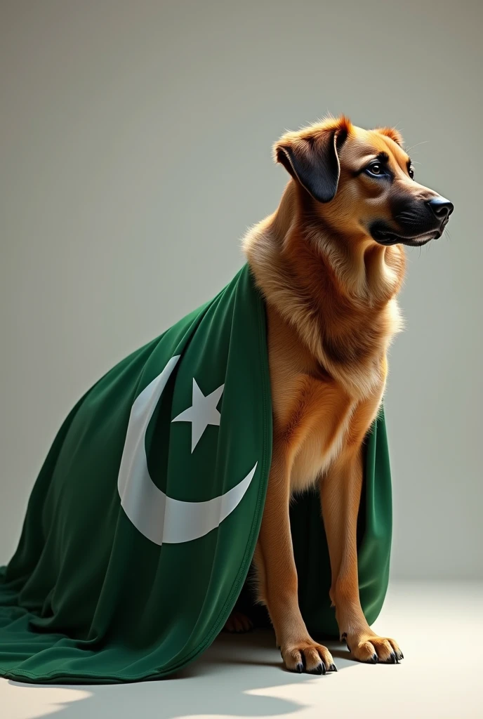 Pakistani flag on dog