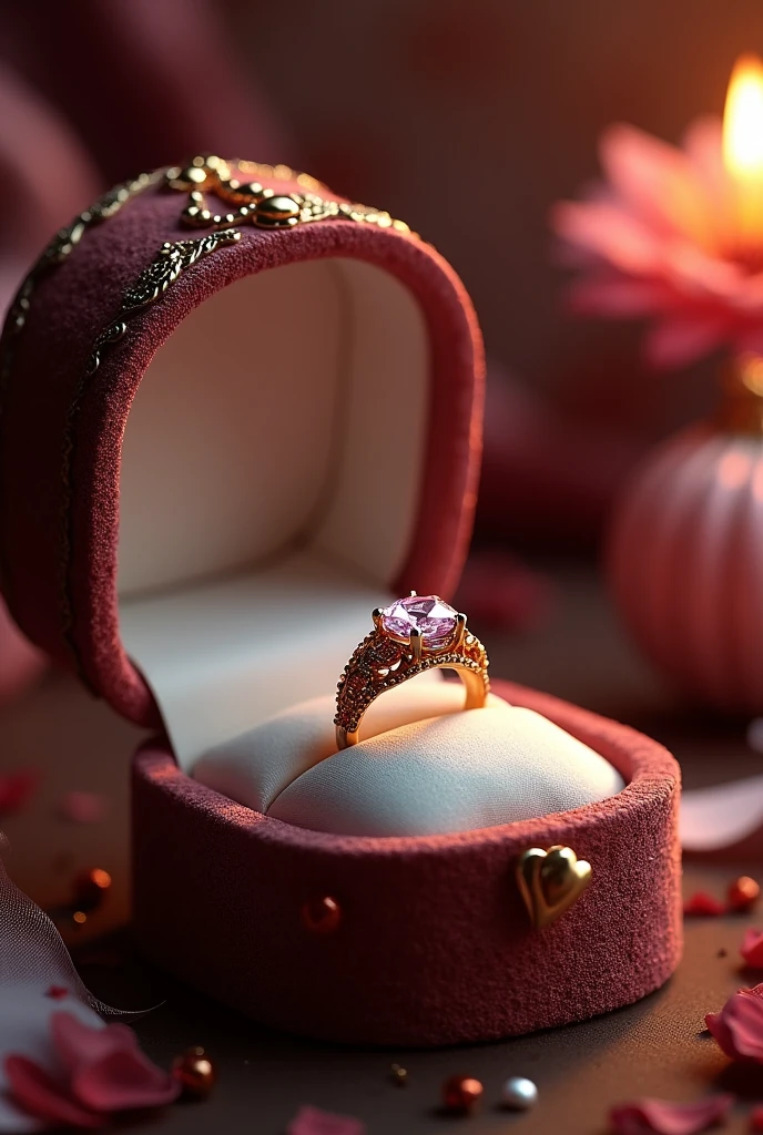 A ring in a gift box
