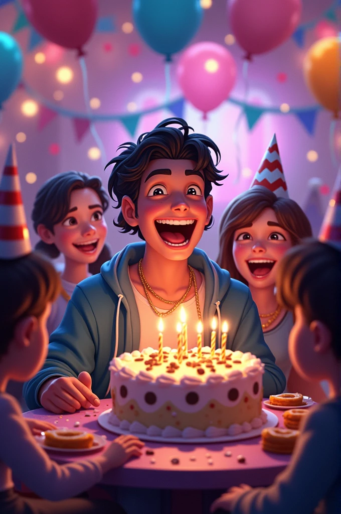 The famous streamer Roier celebrating his birthday