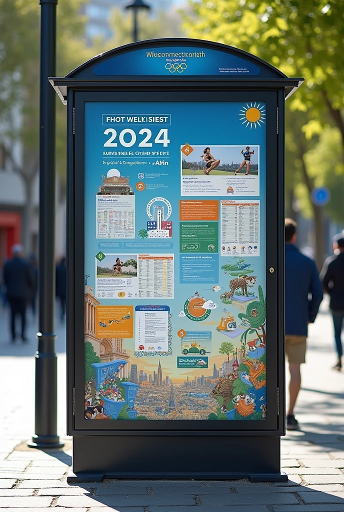 Paris Olympic bulletin board