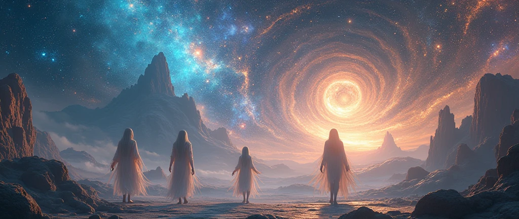A civilization where humans are celestial being lives in multiverse with where hyperverse can be seen