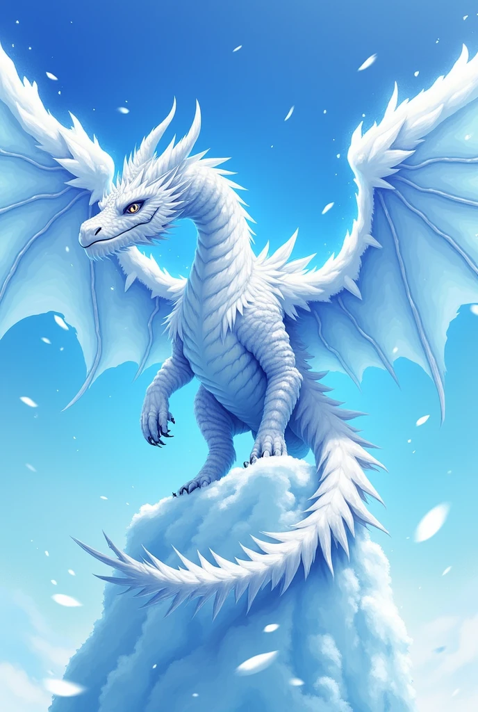Blue-eyed white dragon