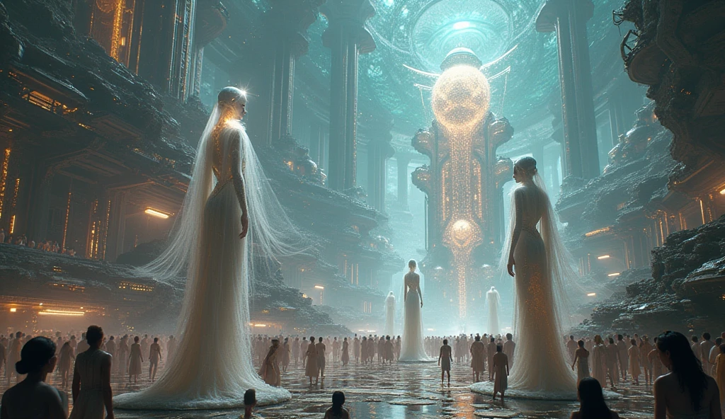 A civilization where humans are celestial being malewith infinite technology lives in multiverse with where hyperverse can be seen