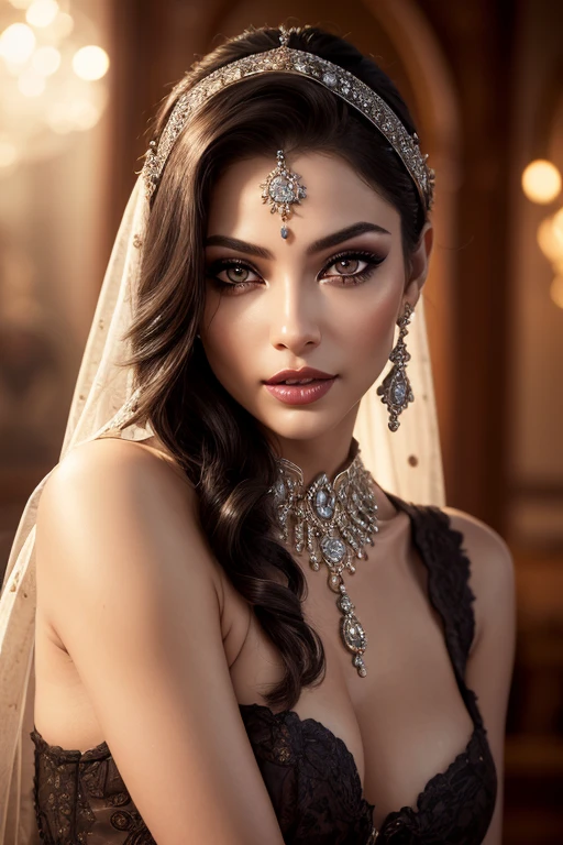 a sexual woman with piercing eyes, beautiful detailed eyes, beautiful detailed lips, extremely detailed face, long eyelashes, captivating gaze, alluring expression, serene mood, elegant pose, enchanting aura, cinematic lighting, vibrant colors, dramatic contrast, high quality, photorealistic, intricate details, masterpiece