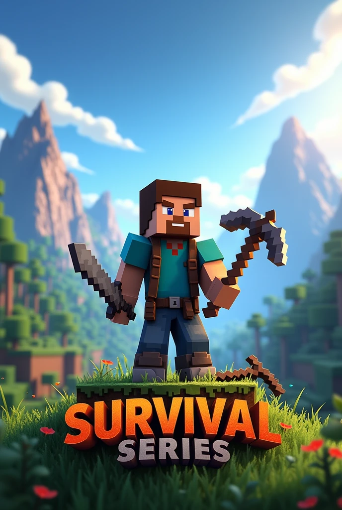 minecraft survival series episode 1 you tube thumbnail