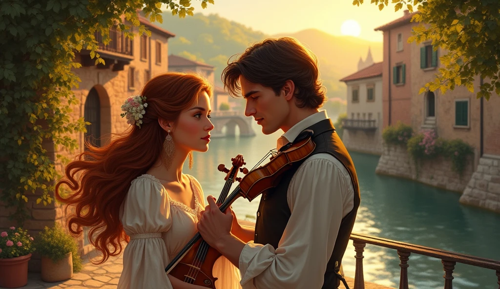 In the picturesque town of Verona, nestled between rolling hills and winding rivers, lived two souls destined to meet—Isabella, a talented violinist, and Alessandro, a passionate poet.