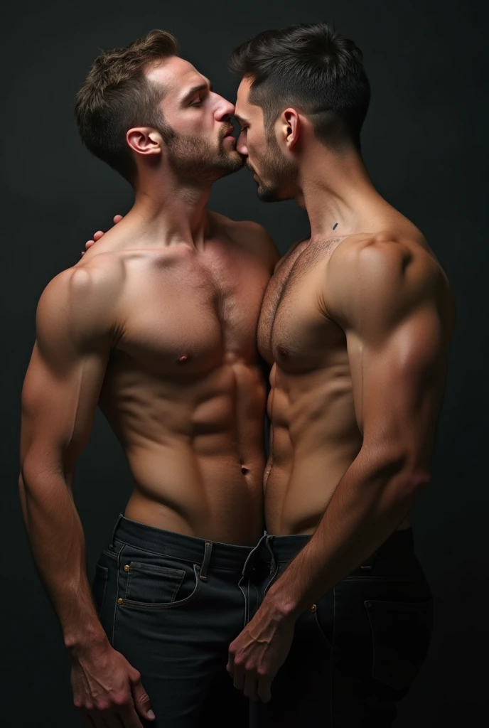 A macho man puts his dick in another man's asshole
