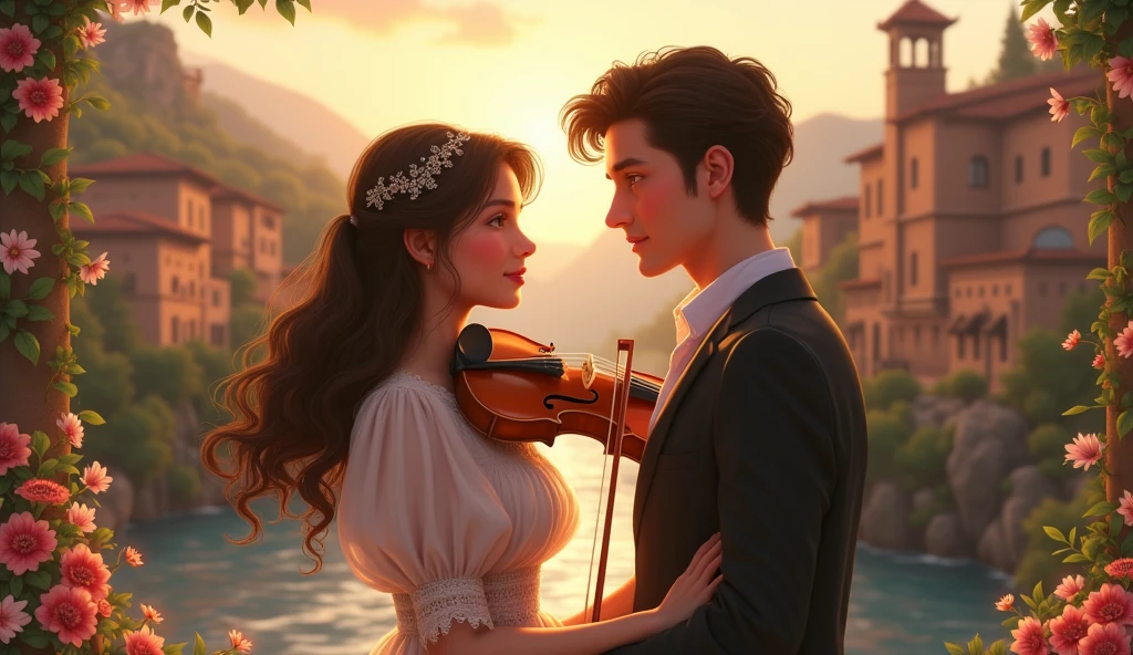In the picturesque town of Verona, nestled between rolling hills and winding rivers, lived two souls destined to meet—Isabella, a talented violinist, and Alessandro, a passionate poet.
