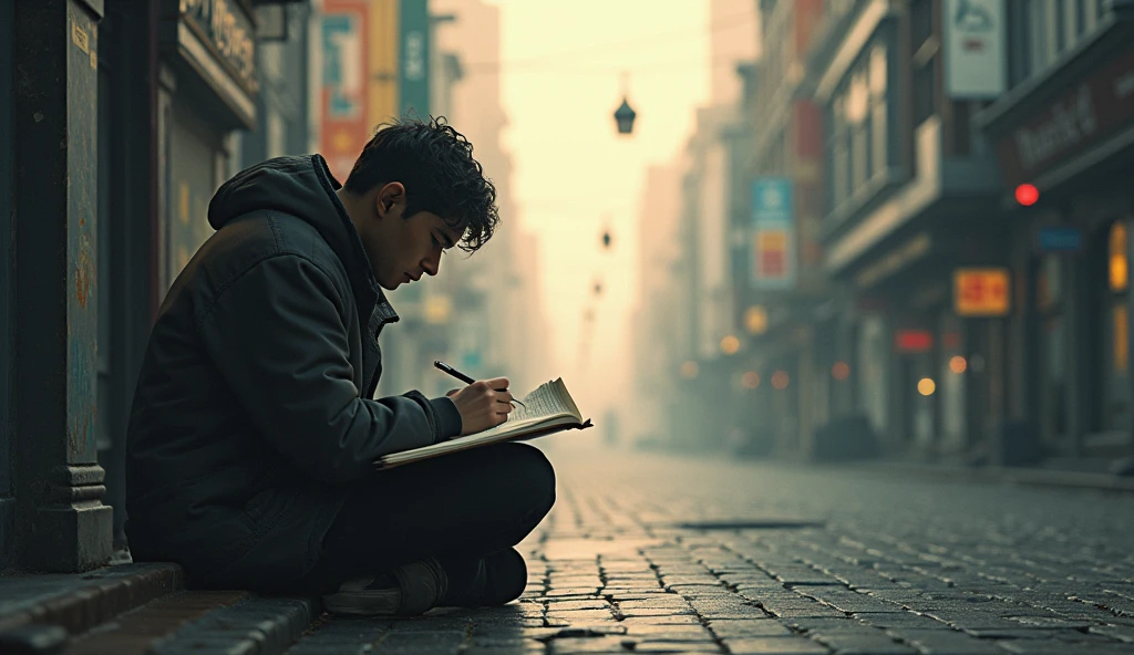 often wandering the same streets, found solace in the rhythm of words. He wrote poems that captured the essence of dreams and longing.
