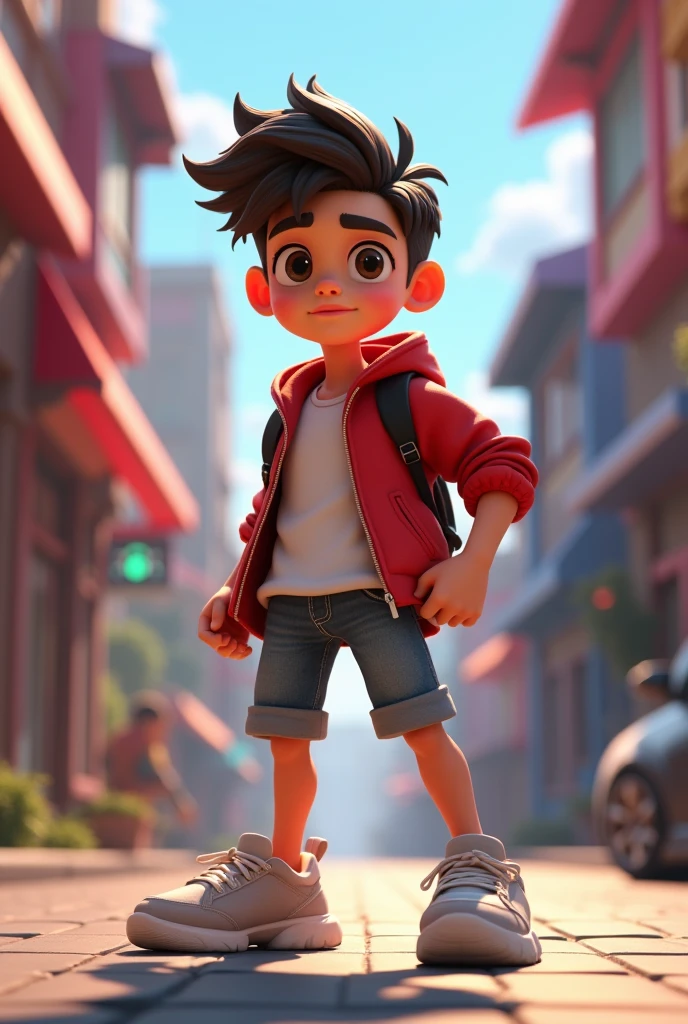 A ANIMATED Boy SE 18+ age standing CHARETER Jo sida khadha ho