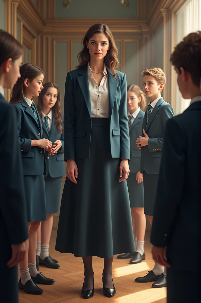 Nowadays, the age of private school madams has reached such a level that the children directly start trying to impress them