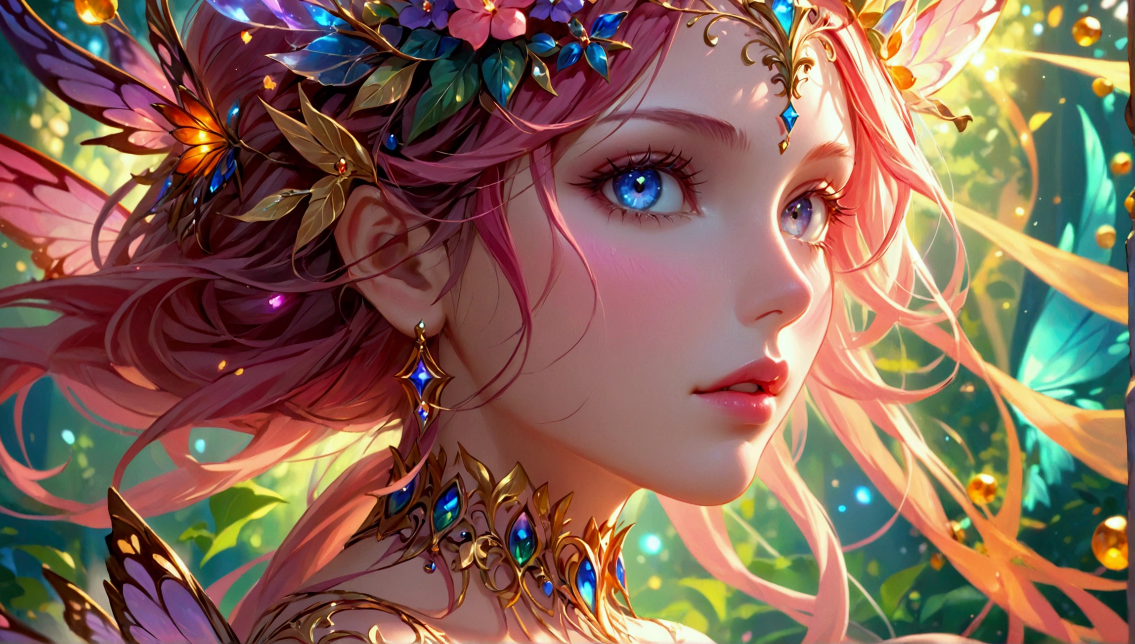 a woman with a fairy costume and a crown on her head, extremely detailed artgerm, artgerm detailed, style artgerm, style of artgerm, ! dream artgerm, artgerm lau, anime fantasy illustration, artgerm. anime illustration, in style of artgerm, artgerm and atey ghailan