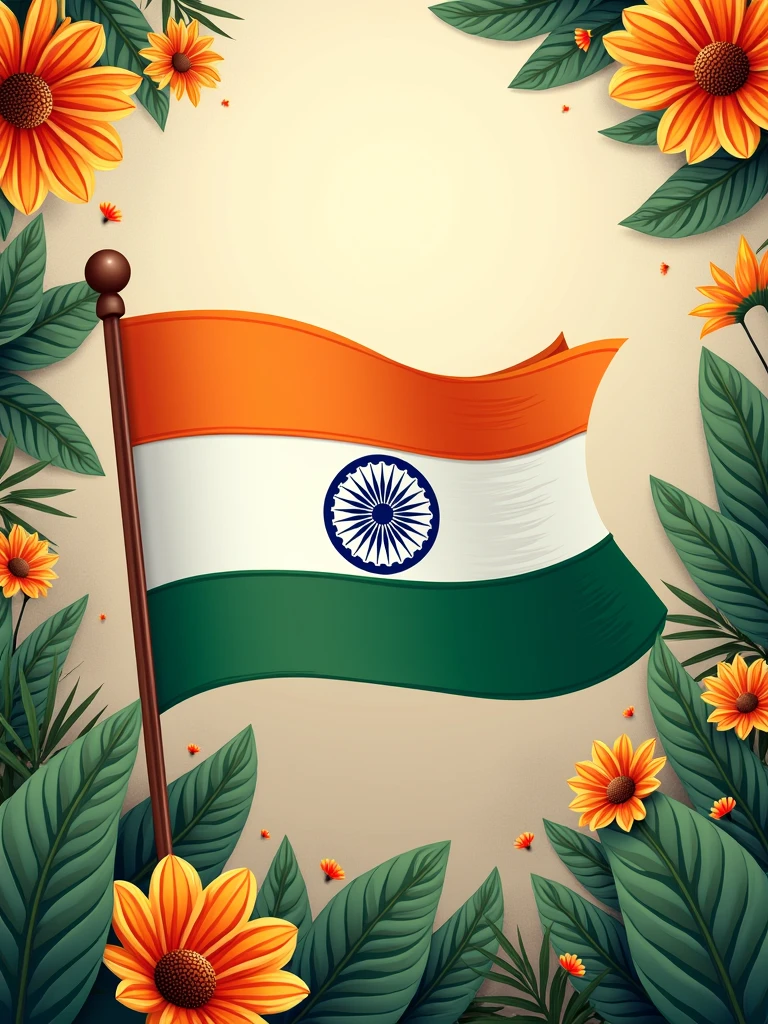 Create a social post background for Indian Independence Day