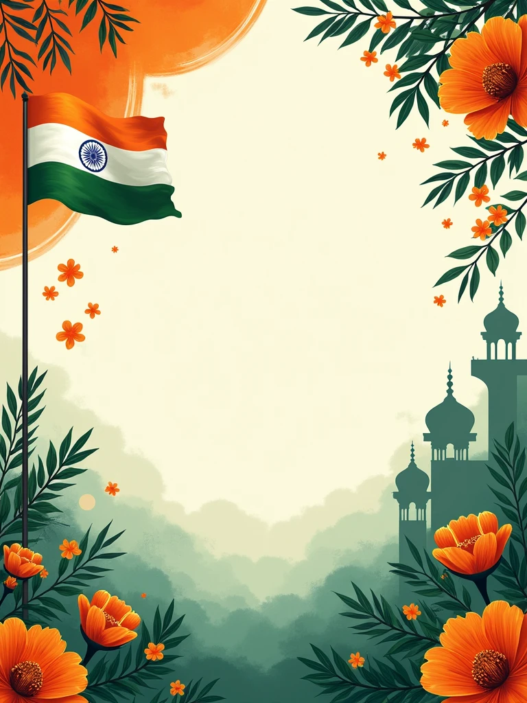 Create a social post background for Indian Independence Day