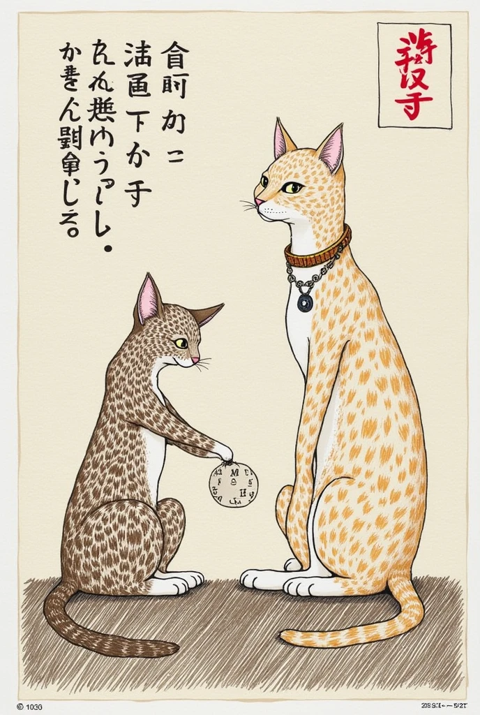 Poster、Japanese、((Text only))、((Posterのロゴは「Cats are justice」))、Penmanship、Pen、Cats are justiceの文字、picture postcard