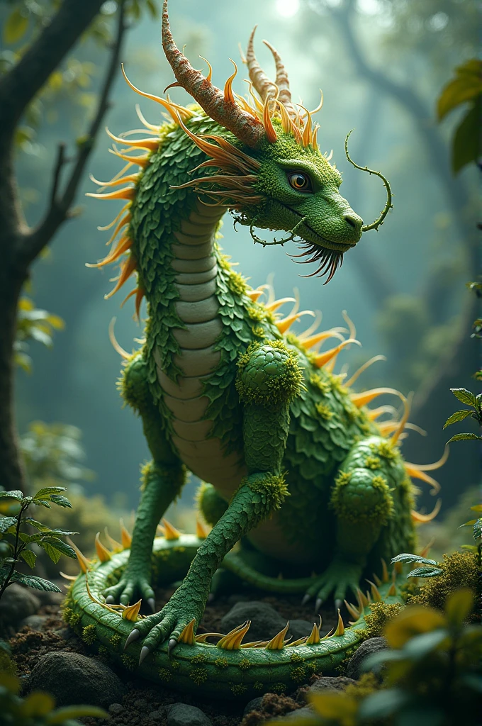 Dragon made of plants 